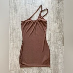 BROWN MINI DRESS
